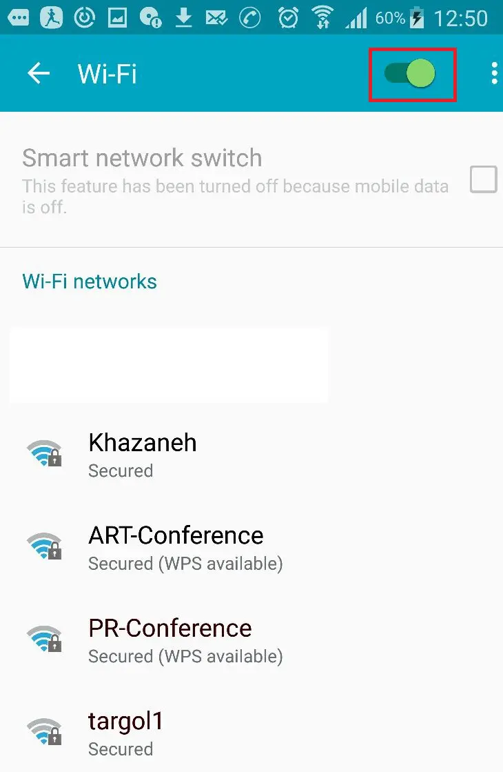 اتصال به wifi از طریق سیستم عامل Android - 2