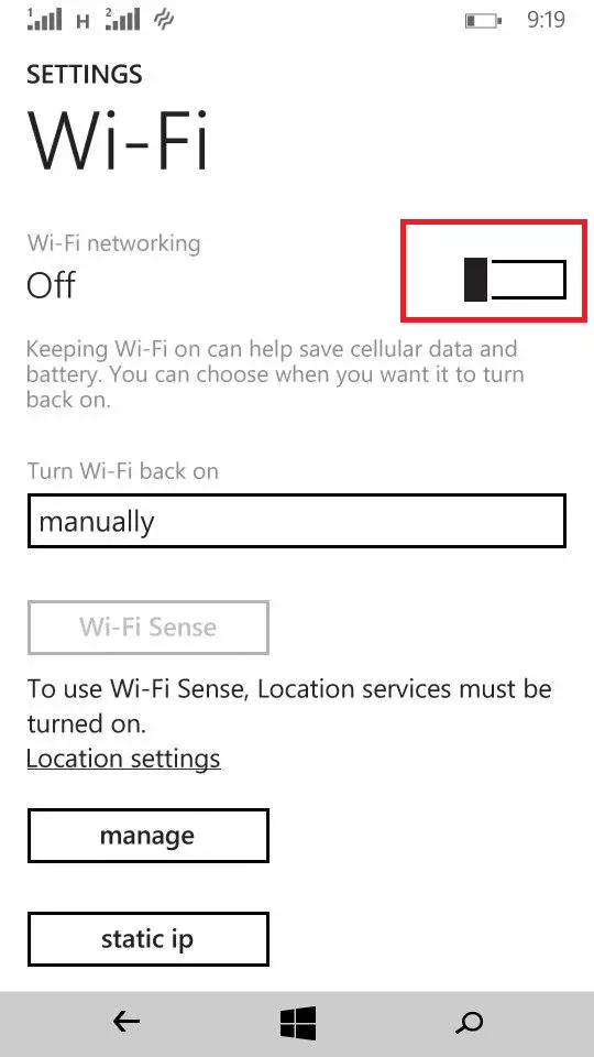 اتصال به wifi از طریق Windows Phone - 2
