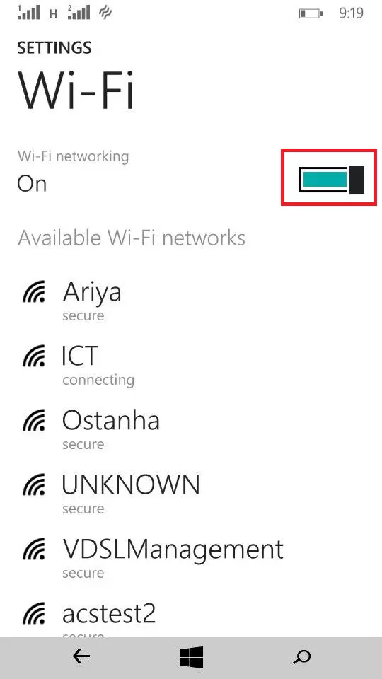 اتصال به wifi از طریق Windows Phone - 3
