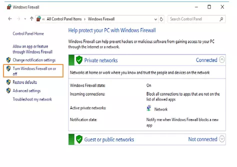 Firewall در ویندوز 10 2