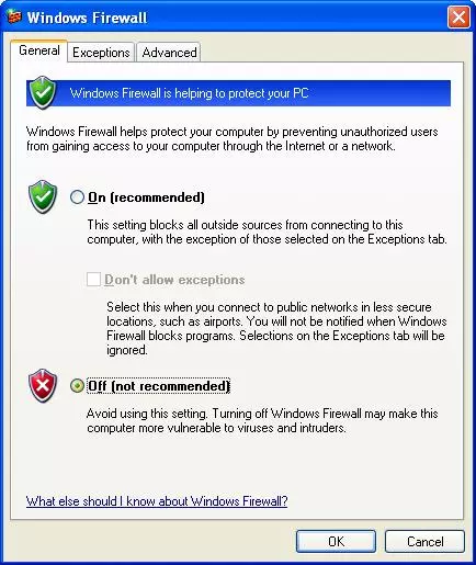 تنظیمات Firewall ویندوز XP - 1