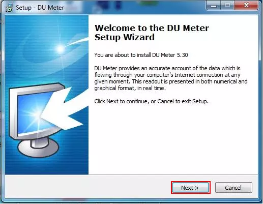تنظیمات نرم افزار DU Meter - 1