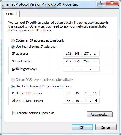 Internet Connection Sharing در Windows 7 4