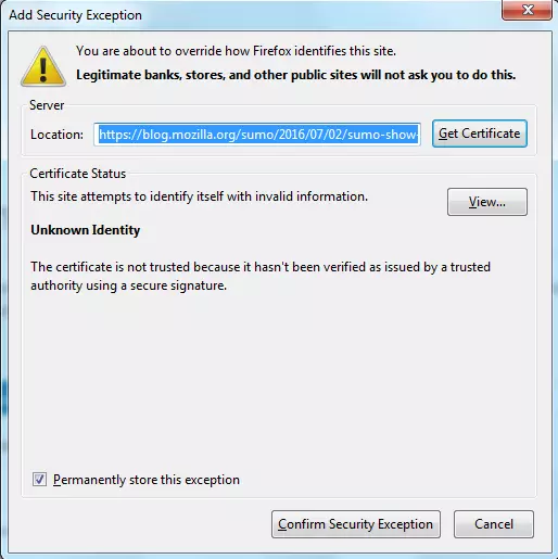 برطرف کردن مشکل Certificate در Firefox