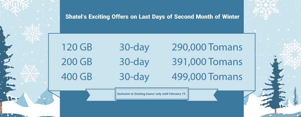 Shatel’s Exciting Offers on Last Days of Second Month of Winter Exclusive to Existing Users/ only until February 19