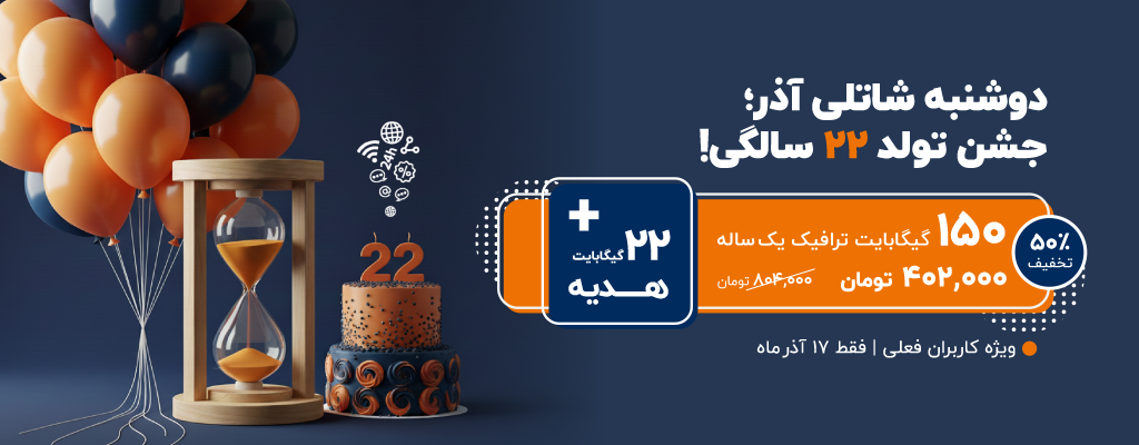 دوشنبه شاتلی آذر، جشن تولد ۲۲ سالگی با ۲۲ گیگ هدیه!